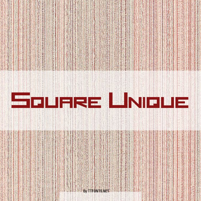 Square Unique example
